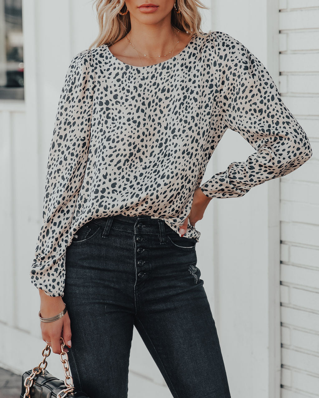 Bristol Animal Print Blouse Oshnow