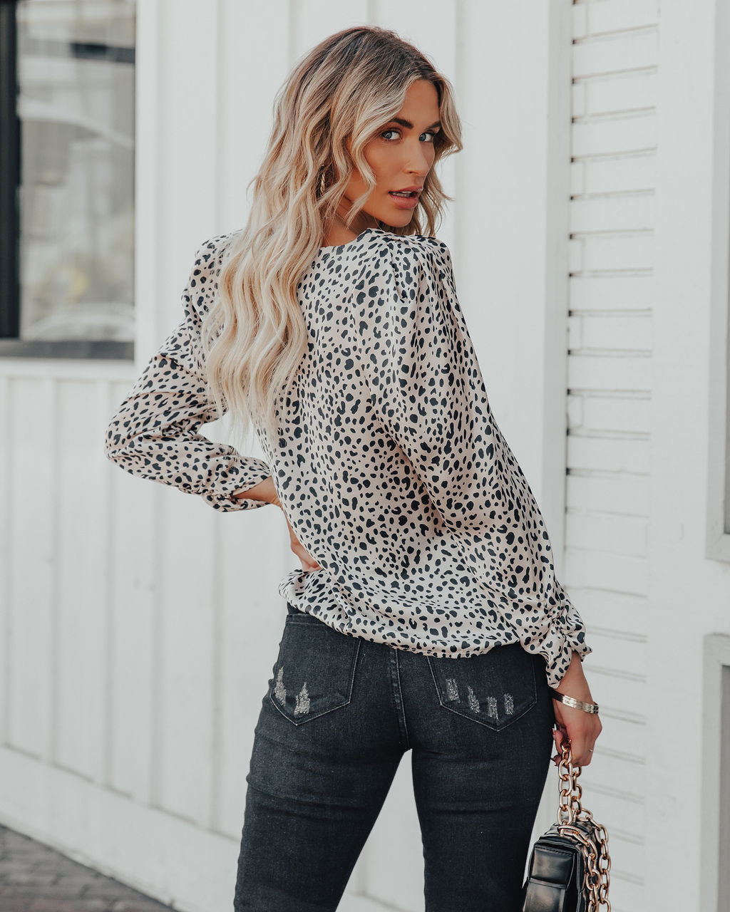 Bristol Animal Print Blouse Oshnow