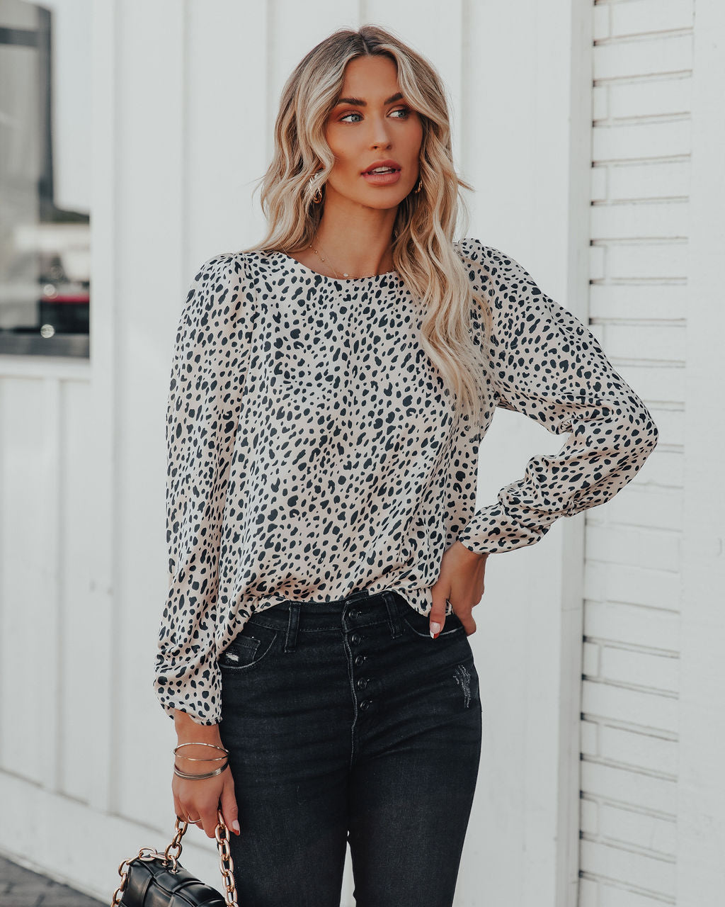 Bristol Animal Print Blouse Oshnow