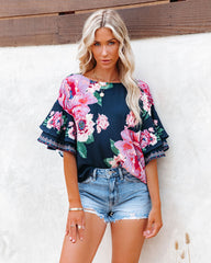 Bursting Blooms Floral Blouse Oshnow