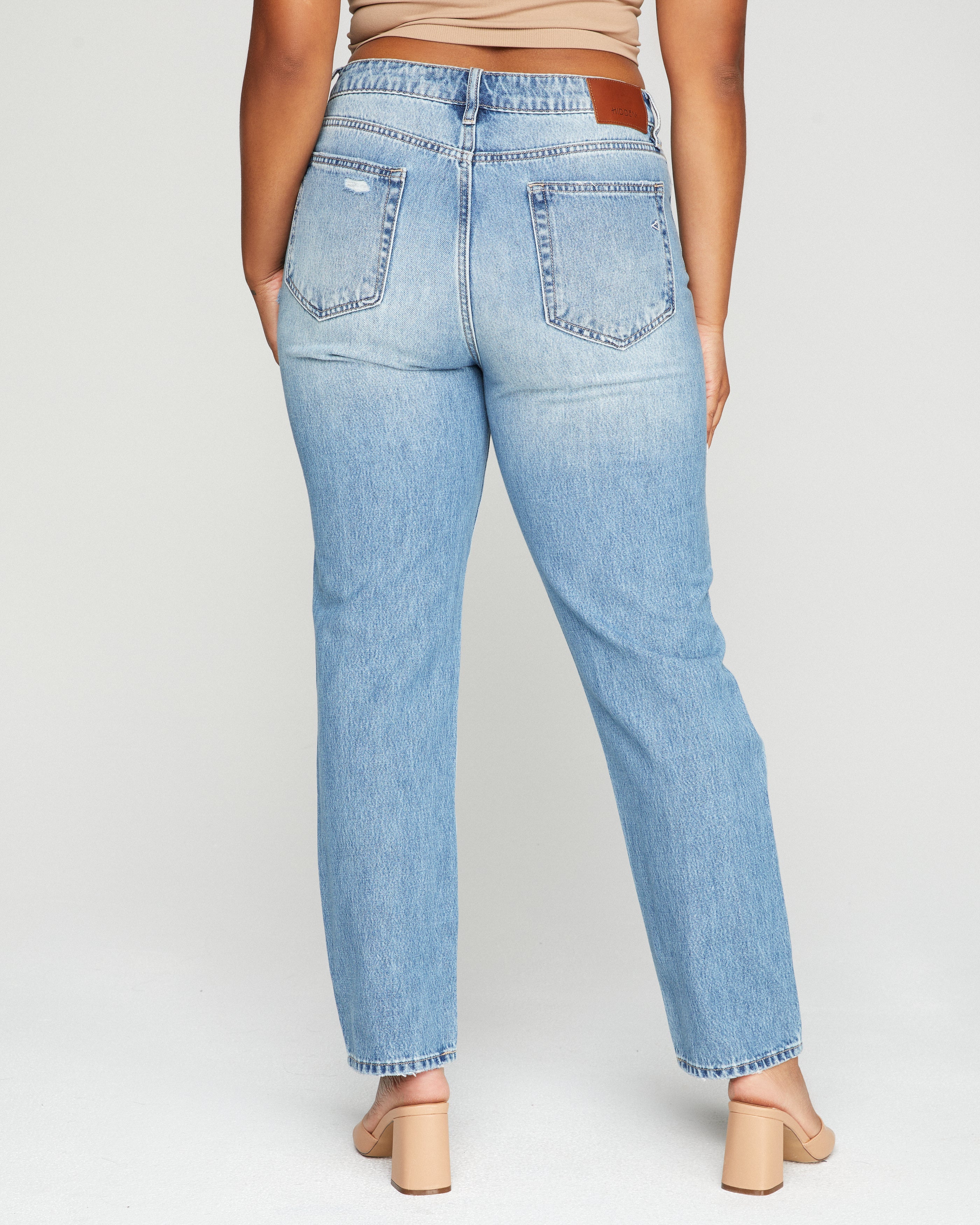 Caldecott High Waisted Distressed Mom Jeans