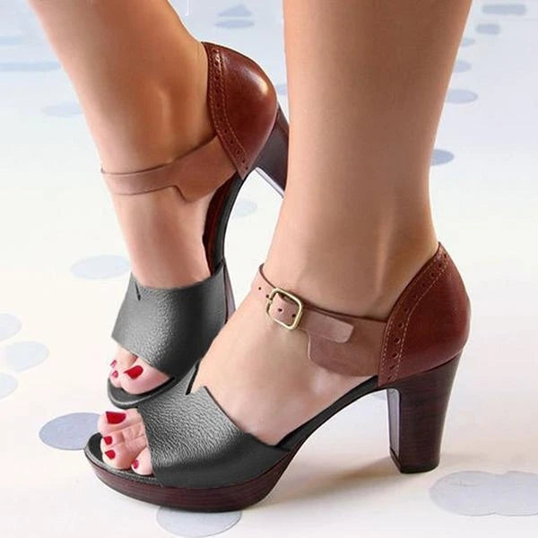 Chunky Heel Ankle Strap Elegant Shoes Working Daily Shoes