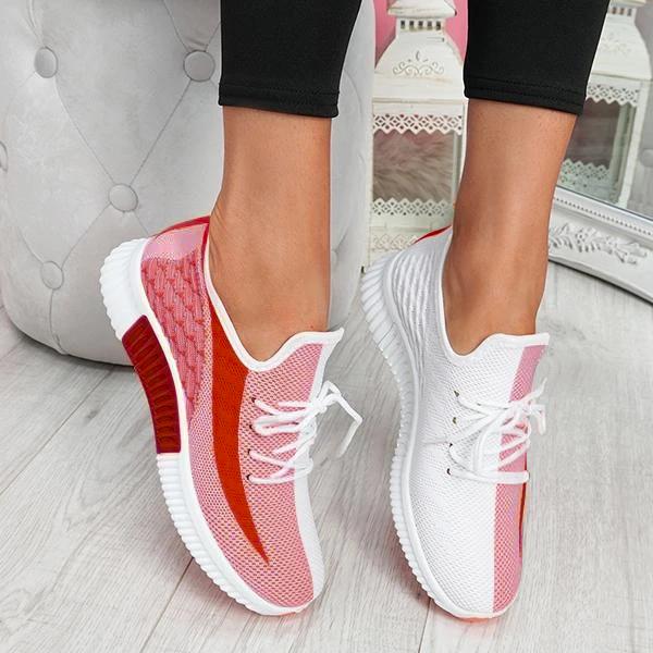 Breathable Lightweight Lace-Up Sneakers