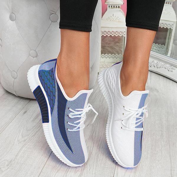 Breathable Lightweight Lace-Up Sneakers