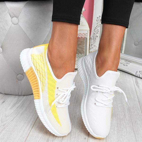 Breathable Lightweight Lace-Up Sneakers