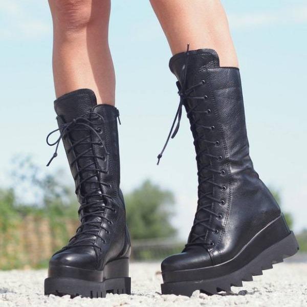 Faux Leather Boots