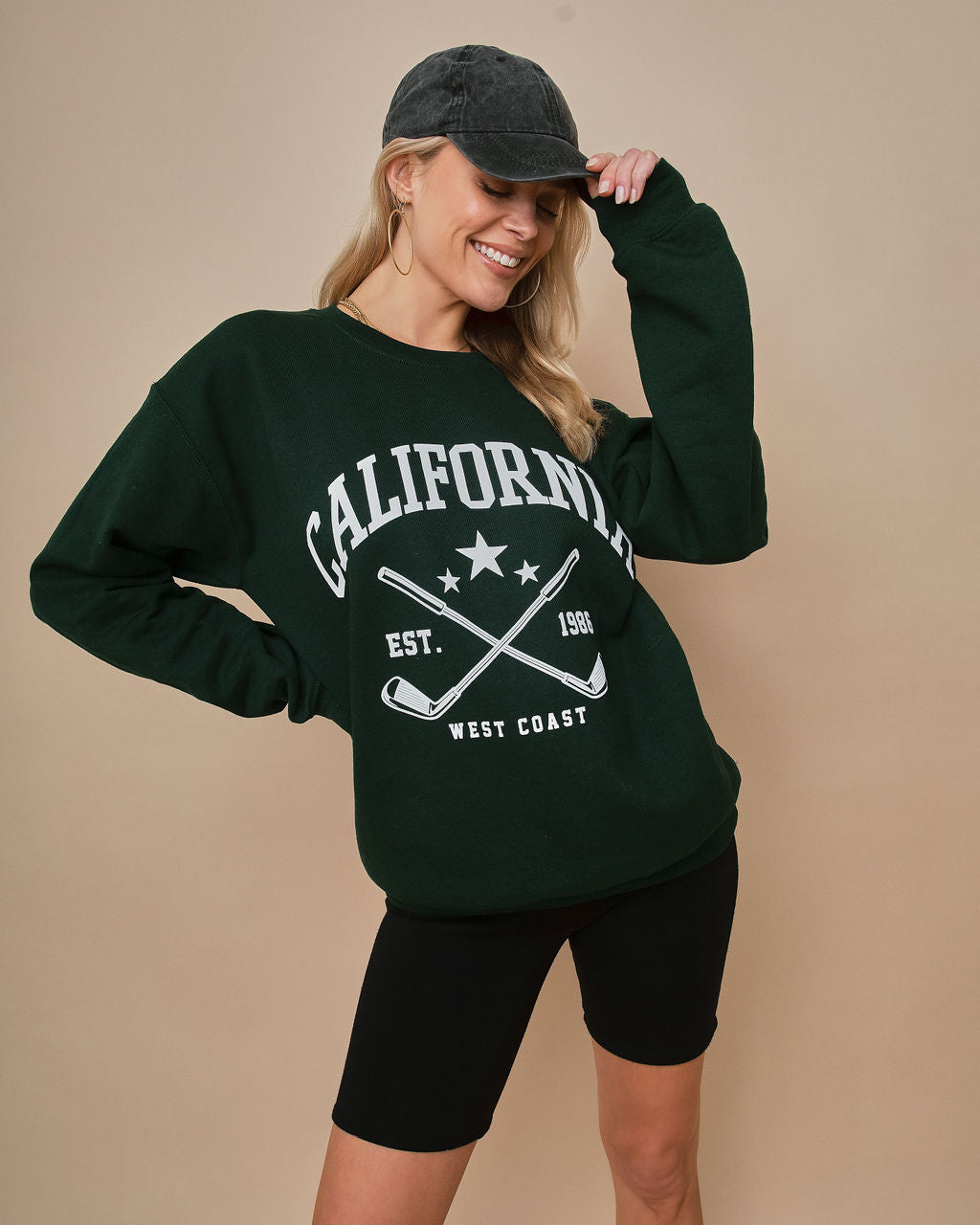 Sudadera de mezcla de algodón de la costa de California 