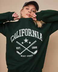 Sudadera de mezcla de algodón de la costa de California 