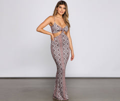 Carefree Bohemian Chic Cutout Maxi Dress Oshnow