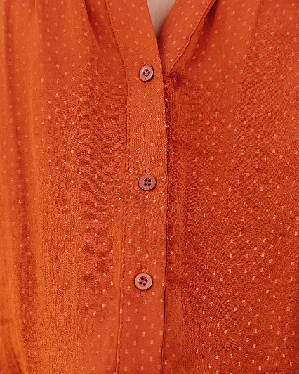 Carla Embossed Button Down Blouse - Rust Oshnow