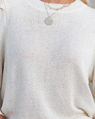 Carter Puff Sleeve Knit Top - Cream Oshnow