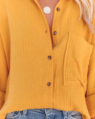 Chadley Cotton Button Down Top - Mustard Oshnow