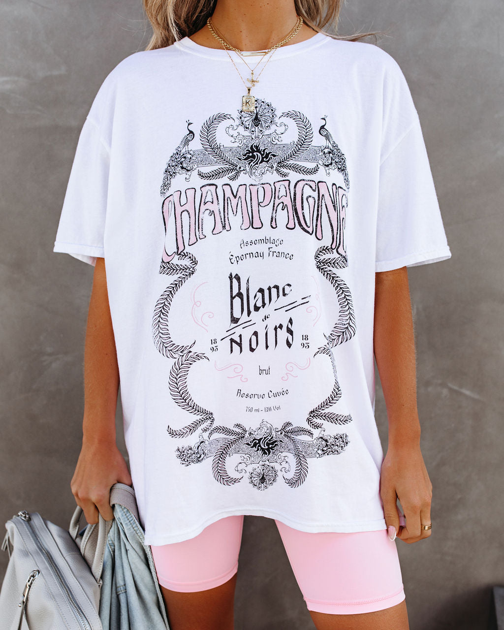 Champagne Blanc De Noirs Cotton Relaxed Tee Oshnow