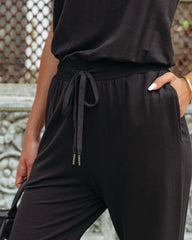 Chill Summer Strapless Pocketed Jumpsuit - Black