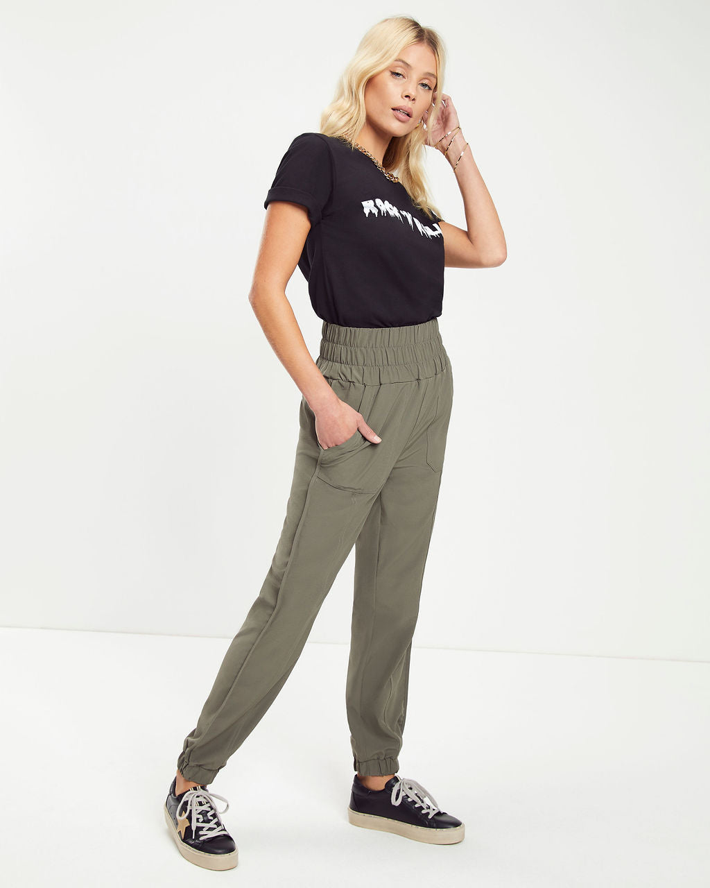 Chill Out Days Pocketed Jogger Pants - Olive