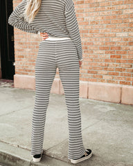 Chill Out Posh Knit Stripe Flare Pants