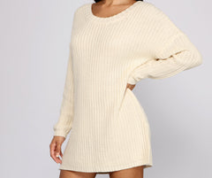 Cozy Knit Long Sleeve Tunic Oshnow