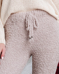 Cozy Town Soft Knit Drawstring Pants - Beige