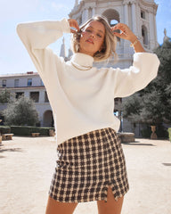 Crazy About It Tweed Houndstooth Mini Skirt
