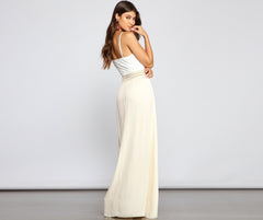 Crochet Cutie Linen Maxi Dress Oshnow