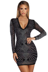 Deandra Precious Heat Stone Bodycon Dress Oshnow