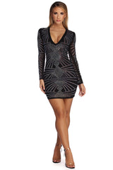 Deandra Precious Heat Stone Bodycon Dress Oshnow