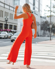 Decide The Vibe Jumpsuit - Orange