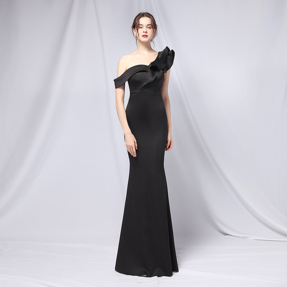Delana Elegant Formal One Shoulder Dress – Oshnow