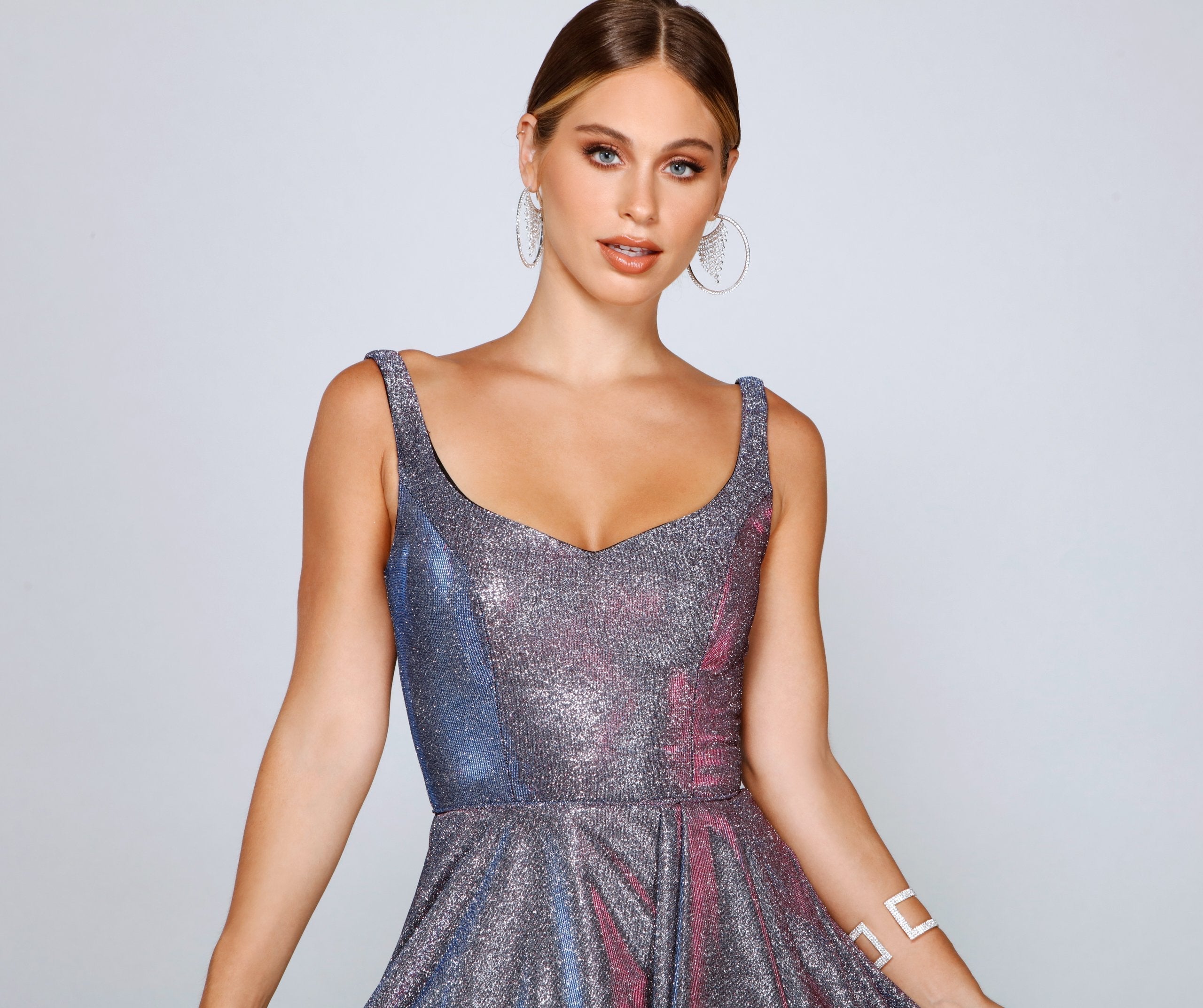 Devora Formal Glitter Party Dress Oshnow