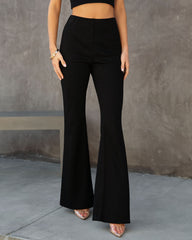 Duffy High Rise Wide Leg Pants - Black Oshnow