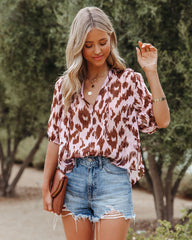 Dust Bowl Printed Sheer Blouse Oshnow