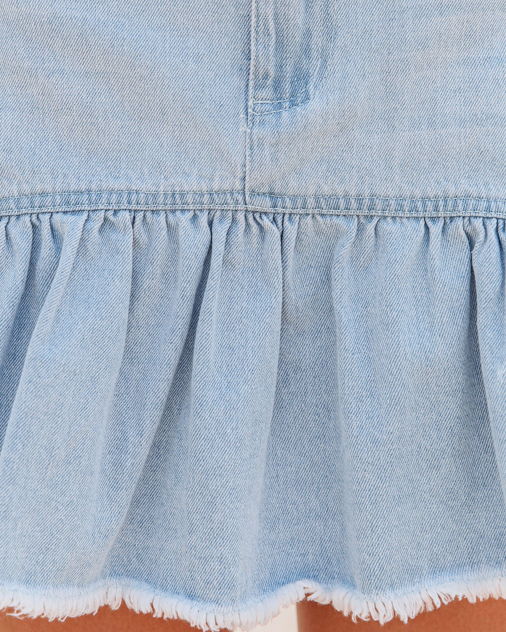 Ellory Ruffle Denim Mini Skirt