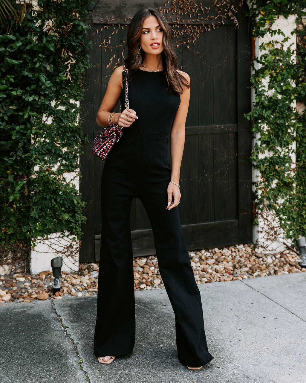 Beautiful Minds Cotton Flare Jumpsuit - Black