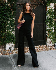 Beautiful Minds Cotton Flare Jumpsuit - Black