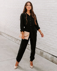 Dorothy Tencel Pocketed Jumpsuit - Black