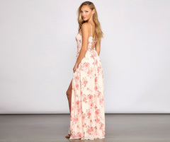 Effortlessly Enchanting Floral Maxi Dress Oshnow