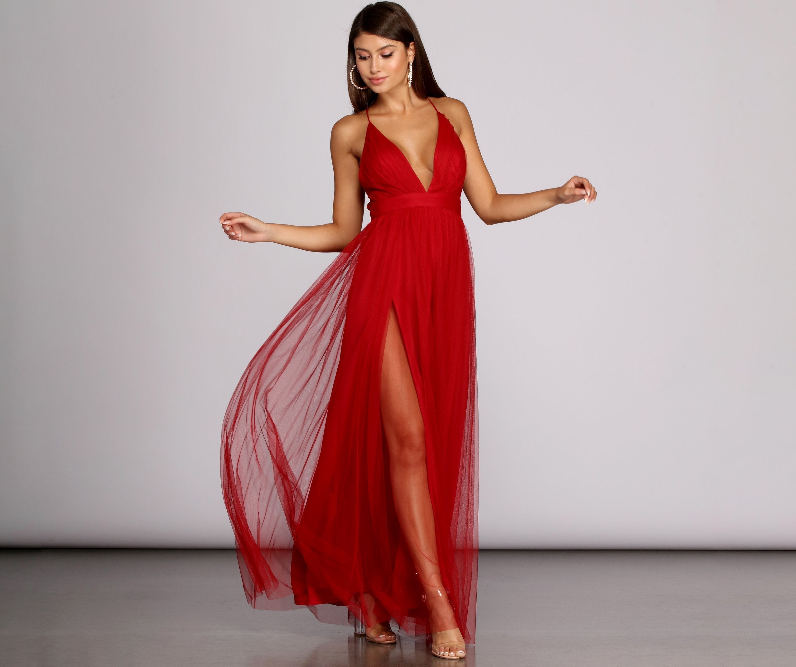 Elisabeth Pleated Tulle Formal Dress Oshnow Elisabeth Pleated Tulle Formal Dress Oshnow