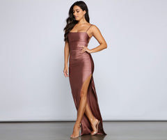 Ella Strappy Back High-Slit Dress Oshnow