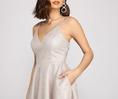 Erin Formal Glitter Party Dress Oshnow