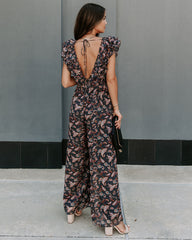 Ever Mine Paisley Ruffle Jumpsuit Oshnow