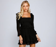 Everyday Chic Ruffled Mini Dress Oshnow