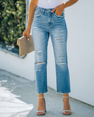 Beverly High Rise Distressed Denim - SALE 