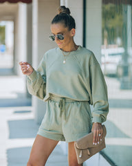 Naomi Cotton Blend Sweatshirt - Sage