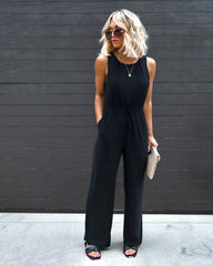 Bailey Jumpsuit mit Taschen - Schwarz 