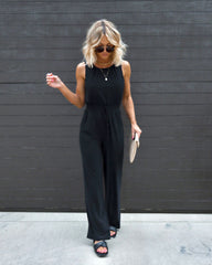 Bailey Pocketed Jumpsuit - Black