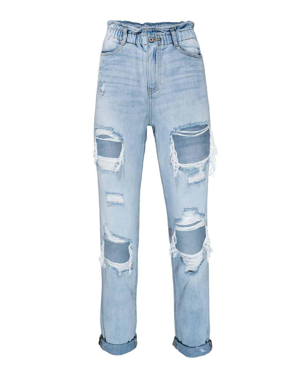 Ferguson Distressed Paper Bag Waist Denim