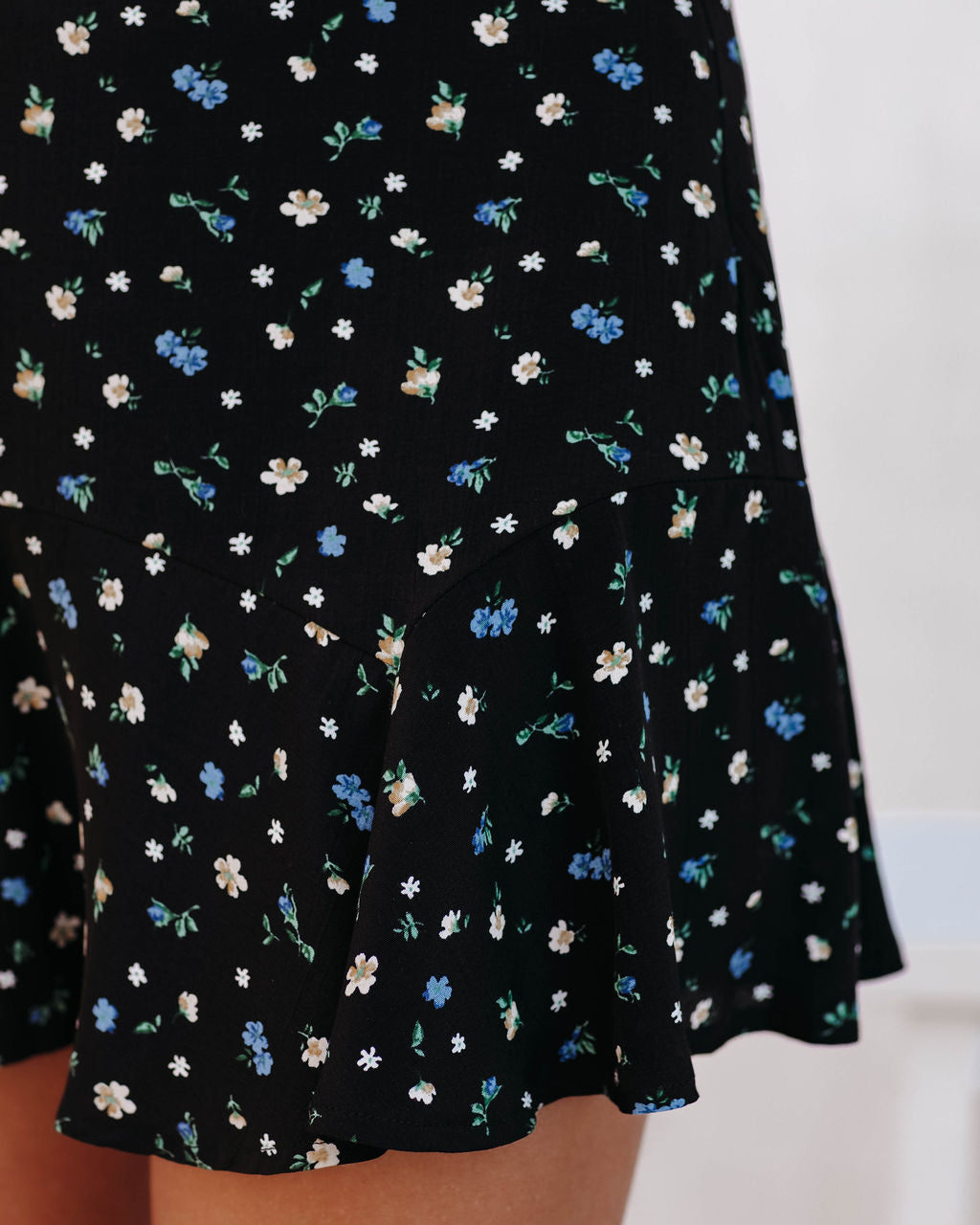 Filipa Floral Mini Skirt - Black - SALE
