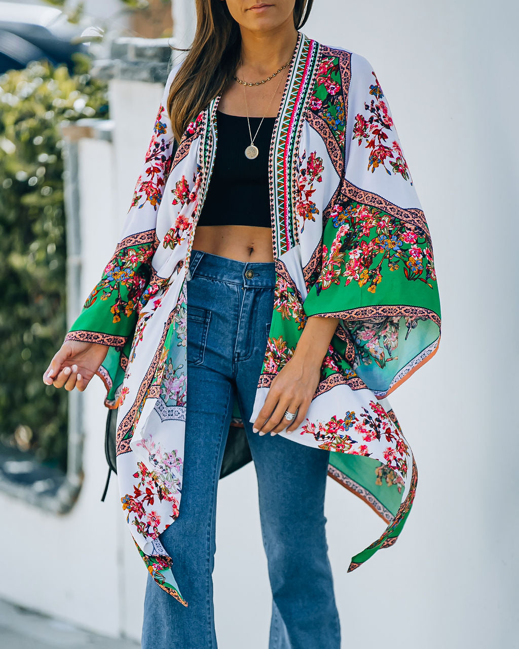 Fitzpatrick Floral Printed Kimono Oshnow