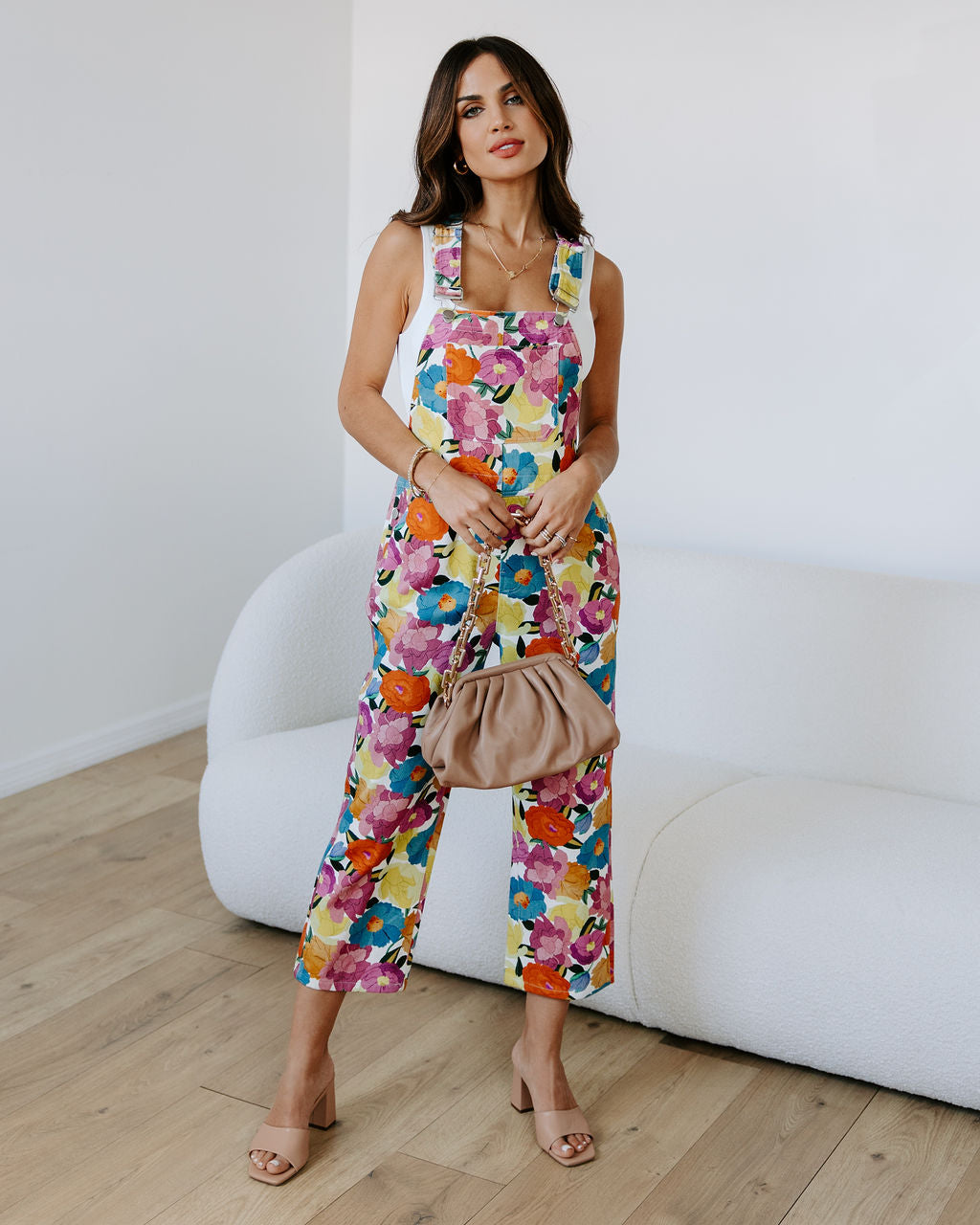 Floral Oasis Cotton Jumpsuit Oshnow