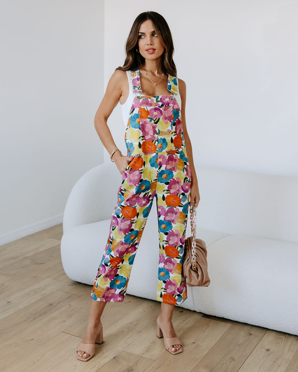 Floral Oasis Cotton Jumpsuit Oshnow